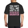 Dad For Father Daddy Papa Men From Daughter Dad Big And Tall Men's T-Shirt Back Print