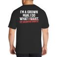 Dad Father I'm A Grown Man I Do What My Daughter Wants Big And Tall Men's T-Shirt Back Print