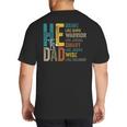 Dad Fathers Day Christian Jesus He Is Smart Brave Big And Tall Men's T-Shirt Back Print