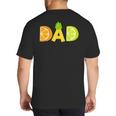 Dad Fruitarian Lover Summer Father Fruit Slice Big And Tall Men's T-Shirt Back Print