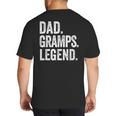 Dad Gramps Legend Vintage Distressed Bold Gramps Graphic Big And Tall Men's T-Shirt Back Print