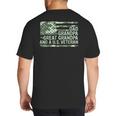 Dad Grandpa Great Grandpa Veteran Fathers Day Great Grandpa Big And Tall Men's T-Shirt Back Print