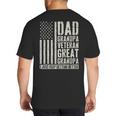 Dad Grandpa Veteran Great Grandpa Big And Tall Men's T-Shirt Back Print