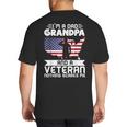 Dad Grandpa Veteran Nothing Scares Patriotic Veterans Day Big And Tall Men's T-Shirt Back Print