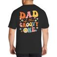 Dad Of The Groovy One 1st Birthday Pregnancy Announcement Big And Tall Men's T-Shirt Back Print