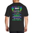 For My Dad In Heaven Touching Tribute For Passed Away Father Big And Tall Men's T-Shirt Back Print