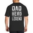 Dad Hero Legend Vintage Distressed Dad Big And Tall Men's T-Shirt Back Print