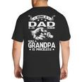Being A Dad Is An Honor Being A Grandpa Is Priceless Big And Tall Men's T-Shirt Back Print