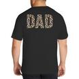 Dad Leopard Print Fathers Day Big And Tall Men's T-Shirt Back Print