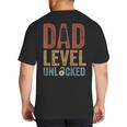 Dad Level Unlocked Father To Be New Daddy Big And Tall Men's T-Shirt Back Print