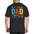 Dad Master Builder Building Bricks Blocks Family Fathers Day Big And Tall Men's T-Shirt Back Print Dad Master Builder Building Bricks Blocks Family Fathers Day Big And Tall Men's T-Shirt Back Print