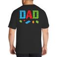 Dad Master Builder Building Bricks Blocks Family Set Parents Small Big And Tall Men's T-Shirt Back Print Dad Master Builder Building Bricks Blocks Family Set Parents Small Big And Tall Men's T-Shirt Back Print