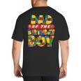 Dad And Mom Birthday Boy Building Bricks Family Party Decor Big And Tall Men's T-Shirt Back Print Dad And Mom Birthday Boy Building Bricks Family Party Decor Big And Tall Men's T-Shirt Back Print