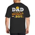 Dad Mom Of The Birthday Boy Kid Construction Matching Family Big And Tall Men's T-Shirt Back Print Dad Mom Of The Birthday Boy Kid Construction Matching Family Big And Tall Men's T-Shirt Back Print