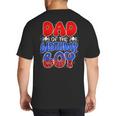 Dad And Mom Birthday Boy Spider Family Matching Big And Tall Men's T-Shirt Back Print