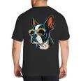 Dad Mom Cool Dog Sunglasses Boston Terrier Big And Tall Men's T-Shirt Back Print