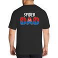 Dad And Mom Spider Family Matching Birthday Halloween Big And Tall Men's T-Shirt Back Print
