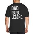Dad Papa Legend Vintage Distressed Bold Papa Graphic Big And Tall Men's T-Shirt Back Print
