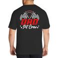 Dad Pit Crew Birthday Party Race Car Lover Racing Family Big And Tall Men's T-Shirt Back Print