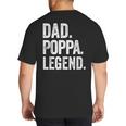 Dad Poppa Legend Vintage Distressed Bold Poppa Graphic Big And Tall Men's T-Shirt Back Print Dad Poppa Legend Vintage Distressed Bold Poppa Graphic Big And Tall Men's T-Shirt Back Print