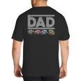 Dad Retro Monster Truck Family Crew Birthday Matching Family Big And Tall Men's T-Shirt Back Print