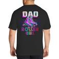 Dad Of Roller Girl Roller Skating Birthday Matching Family Big And Tall Men's T-Shirt Back Print