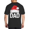 Dad Santa Christmas Family Matching Pajamas Papa Xmas Father Short Sleeve Big And Tall Men's T-Shirt Back Print
