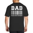 Dad Scan For Payment Barcode Father's Day Big And Tall Men's T-Shirt Back Print Dad Scan For Payment Barcode Father's Day Big And Tall Men's T-Shirt Back Print