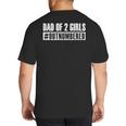 Dad Shirt Dad Of 2 Girls Outnumbered For Men Awesome Big And Tall Men's T-Shirt Back Print