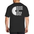 Dad Shirt Measure Cut Swear Handyman Father Day Tshirt Big And Tall Men's T-Shirt Back Print