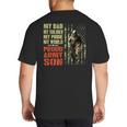 My Dad Is A Soldier Hero Proud Army Son US Military Big And Tall Men's T-Shirt Back Print