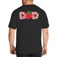 Dad Strawberry First Birthday Family Strawberry Big And Tall Men's T-Shirt Back Print