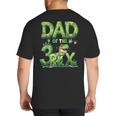 Dad Of The Three Rex Birthday Boy Dinosaur Family Matching Big And Tall Men's T-Shirt Back Print