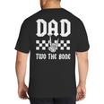 Dad Two The Bone Skeleton Hand 2nd Birthday Boy Girl Big And Tall Men's T-Shirt Back Print