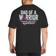 Dad Of a Warrior CHD Congenital Heart Defect Awareness CHD Big And Tall Men's T-Shirt Back Print
