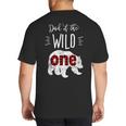 Dad Of The Wild One Shirt Bear Lumberjack 1st Birthday Tee Big And Tall Men's T-Shirt Back Print