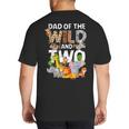 Dad Of The Wild Two Zoo 2nd Birthday Safari Jungle Animal Big And Tall Men's T-Shirt Back Print Dad Of The Wild Two Zoo 2nd Birthday Safari Jungle Animal Big And Tall Men's T-Shirt Back Print