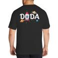 Dada Of The Birthday Boy Space Astronaut 1st Birthday Family Big And Tall Men's T-Shirt Back Print