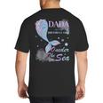 Dada Dad 1st Birthday Mermaid Oneder The Sea Family Matching Big And Tall Men's T-Shirt Back Print