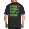 Dada Daddy Dad Bruh Father's Day Game Pixel Big And Tall Men's T-Shirt Back Print