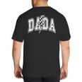 Dada Lightning Bolt Checkered Varsity Dad Men Father's Day Big And Tall Men's T-Shirt Back Print