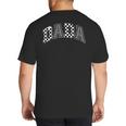 Dada Racing Race Car Checkered Family Birthday Matching Big And Tall Men's T-Shirt Back Print Dada Racing Race Car Checkered Family Birthday Matching Big And Tall Men's T-Shirt Back Print