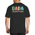 Dada Saurus Kids Dinosaur Birthday Party Family Matching Big And Tall Men's T-Shirt Back Print