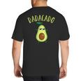 Dadacado Cute Daddy Avocado Pregnant Dad Father Day Big And Tall Men's T-Shirt Back Print