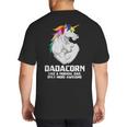 Dadacorn Muscle Dad Unicorn Fathers Day Big And Tall Men's T-Shirt Back Print