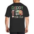 Daddy Of The 1 Year Old Football Lover 1st Birthday Boy Big And Tall Men's T-Shirt Back Print