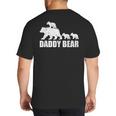 Daddy Bear 3 Cubs Shirt Daddy Bear 3 Kids Tshirt Dad 3 Kids Big And Tall Men's T-Shirt Back Print
