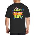 Daddy Of The Birthday Astronaut Boy Outer Space Theme Party Big And Tall Men's T-Shirt Back Print
