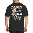 Daddy Of The Birthday Boy Cow Farm 1St Birthday Boy Big And Tall Men's T-Shirt Back Print