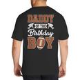 Daddy Of The Birthday Boy Football Party Family Matching Big And Tall Men's T-Shirt Back Print